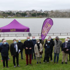 Le président du Conseil Départemental à la Base de Loisirs