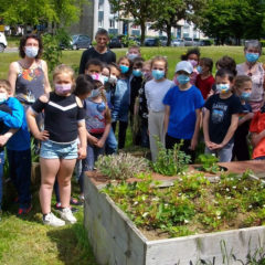 Les CE2 découvrent le jardin Le Pré Vert