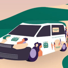 Le « Van Plurielles 61 » sur le marché le 20 Avril 2023